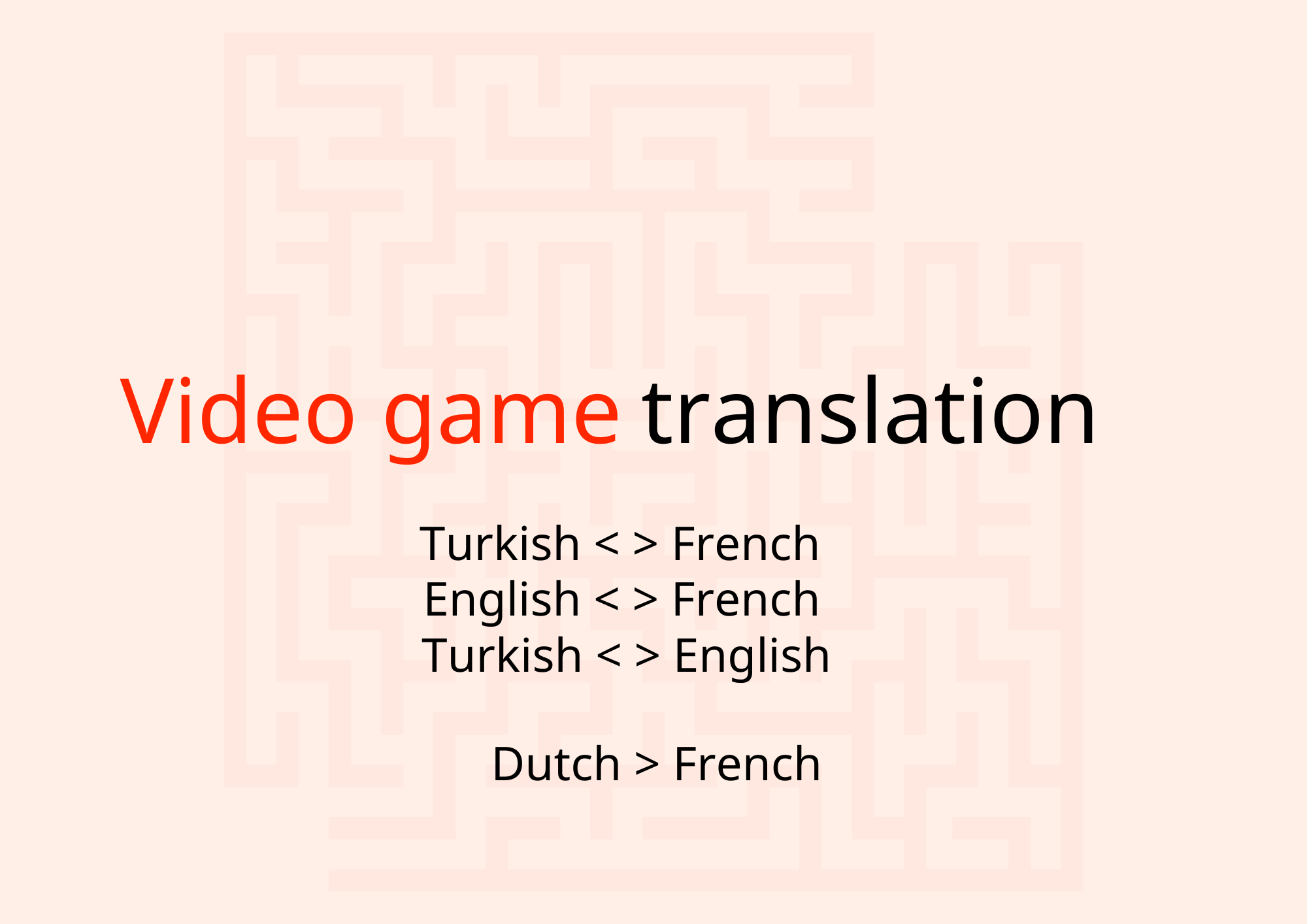 tVideo game translation